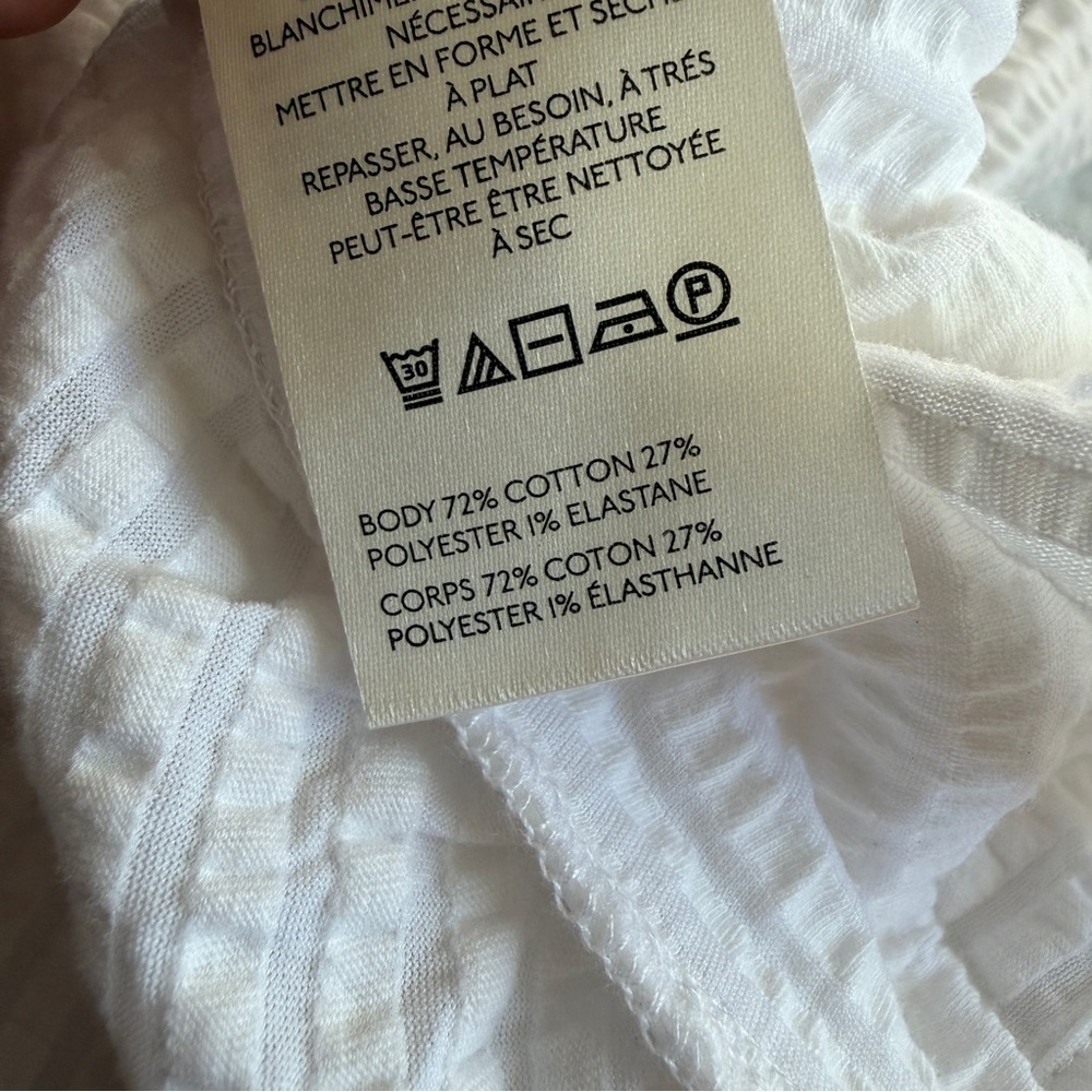 Maeve by Anthropologie White Ruffle Peplum Top – Size M - Picture 6 of 6